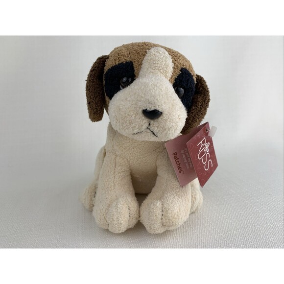 Russ Luv Pets “Patches” the St. Bernard Puppy Dog Beanbag 6” Plush Toy With Tags - Picture 1 of 9